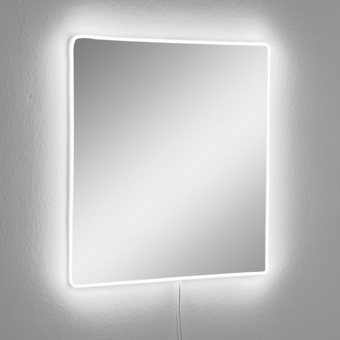 Hanah Home Espejo Cuadrado con Iluminación LED Blanco 50 x 50 cm Hanah Home Espejo Cuadrado con Iluminación LED Blanco 50 x 50 cm